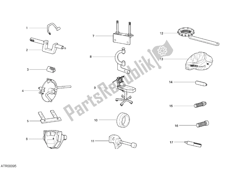 All parts for the Workshop Service Tools, Engine of the Ducati Monster S4R USA 1000 2008